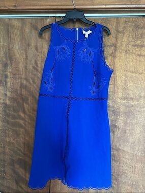 Ted Baker Cobalt Blue Scalloped Eyelet Dress